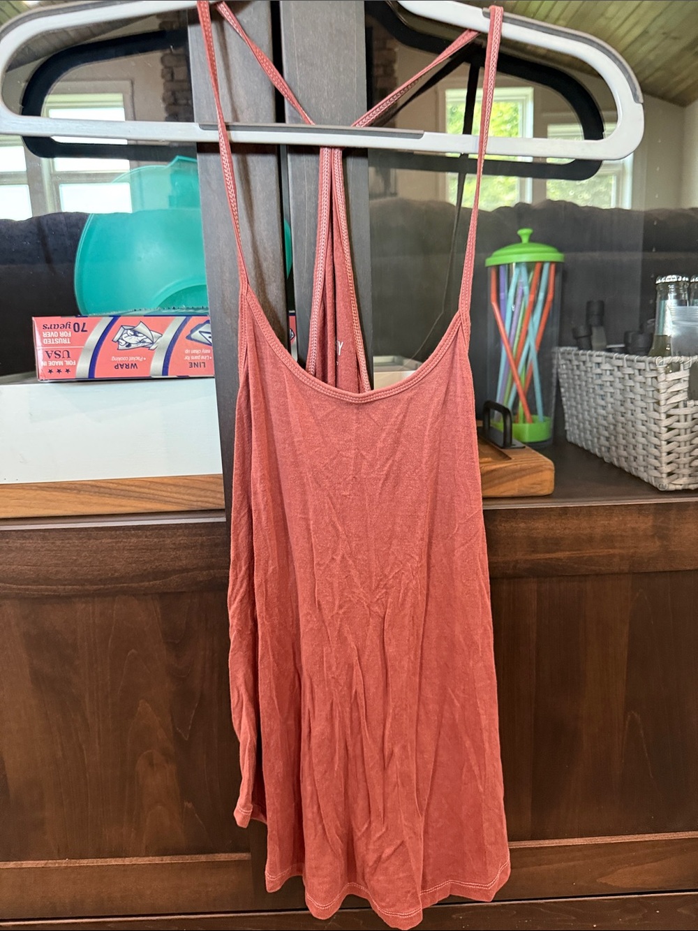 American Eagle Outfitters Soft & Sexy Tank in Rust Brown